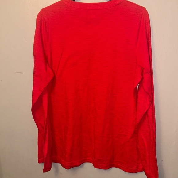 Mossimo shirt - red long sleeve crew neck lightweight cotton blend - Picture 5 of 6